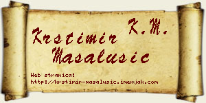 Krstimir Masalušić vizit kartica